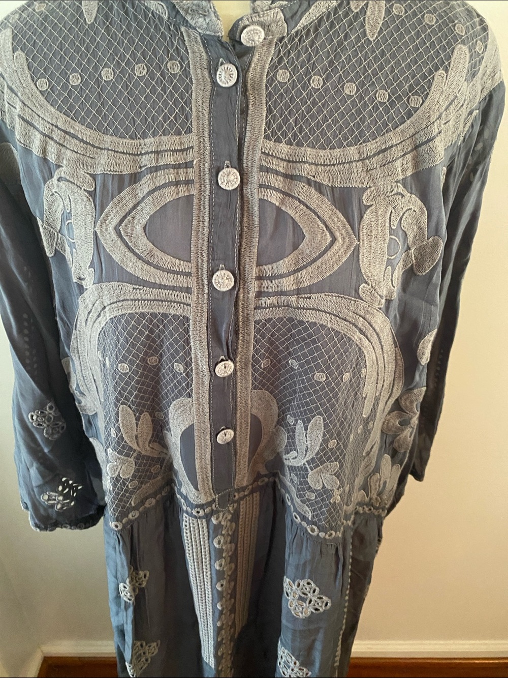 Johnny Was XL semi-sheer dress/tunic - Picture 2 of 9